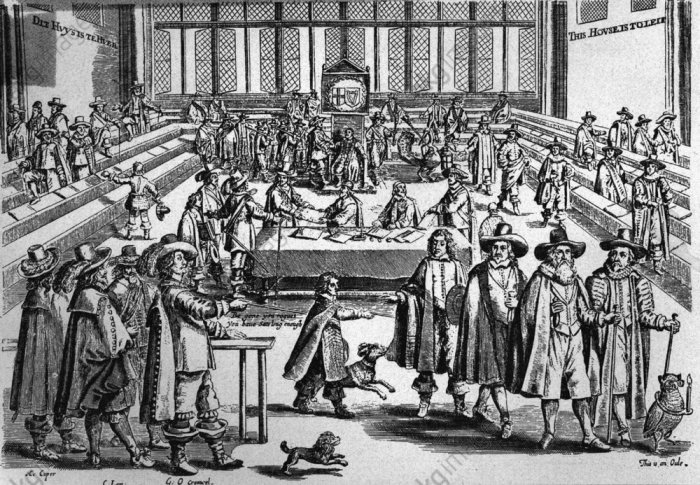 Oliver Cromwell / Karikatur - Oliver Cromwell / Caricature -